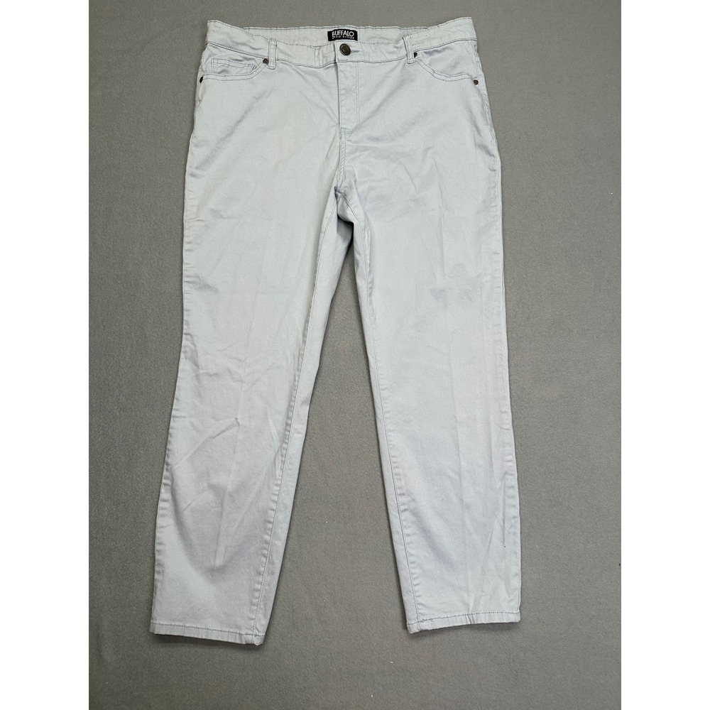 Buffalo David Bitton Daily Mid-Rise Stretch Skinny Ankle Grazer Pants Blue 14/34